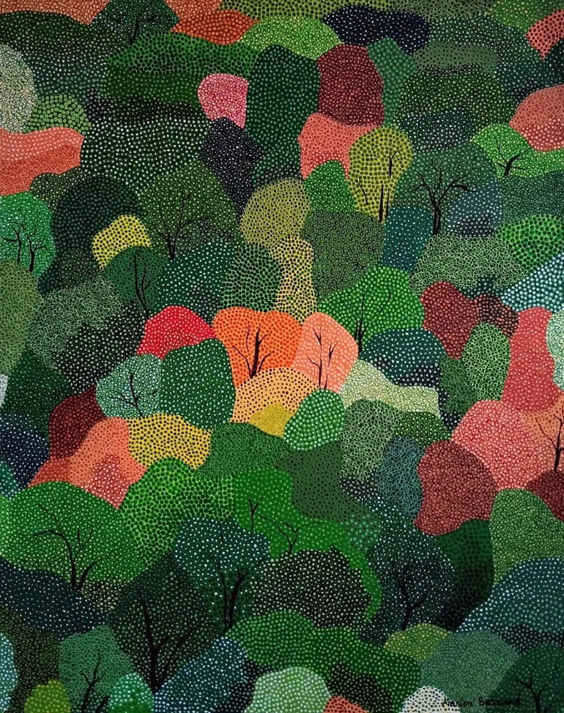 La forêt enchantée - acrylique sur toile - 64x92