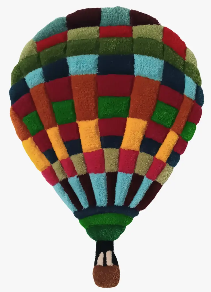 Montgolfière 2026 - Tapisserie touffetée - 43x62 cm - 220 €