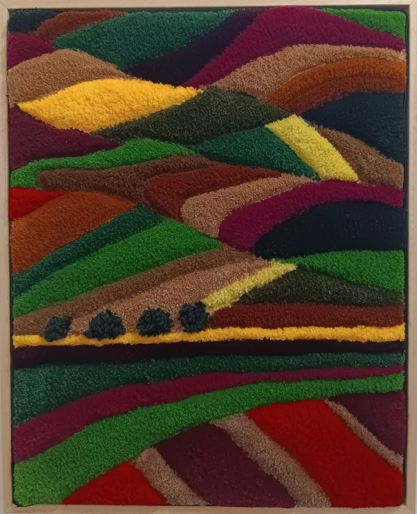 Pleine campagne - tapisserie touffetée - 40x50 cm