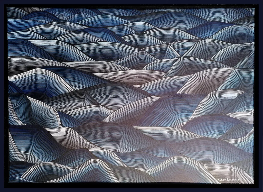 La houle en mer - acrylique sur toile - 50x70 cm - 380 €